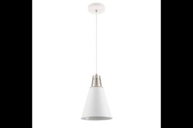 Oprawa sufitowa GIANNI 1x E27, biało-srebrny, średnica 22cm, materiał metal