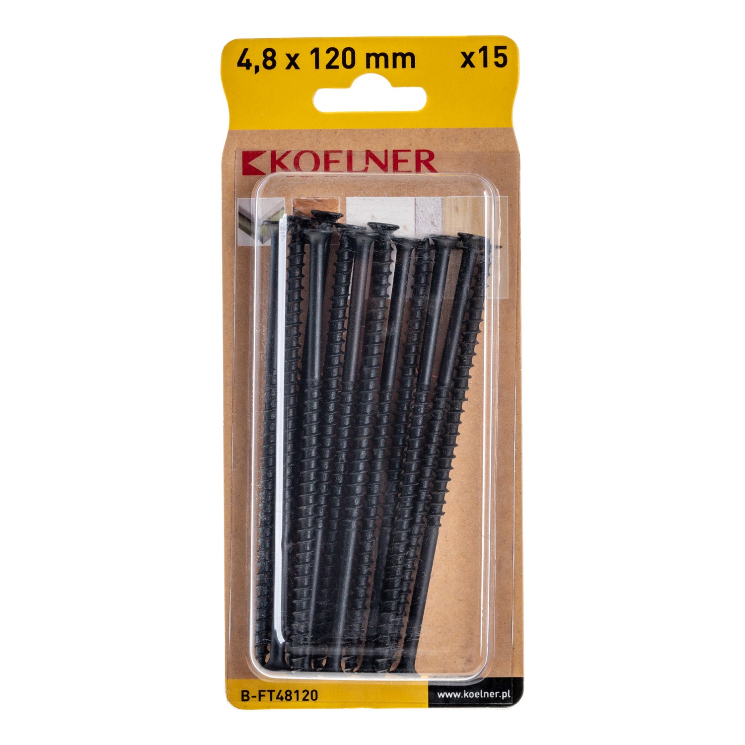 Wkręt do płyt G/K 4.8x120 mm z gwintem do drewna (15 szt.) 1