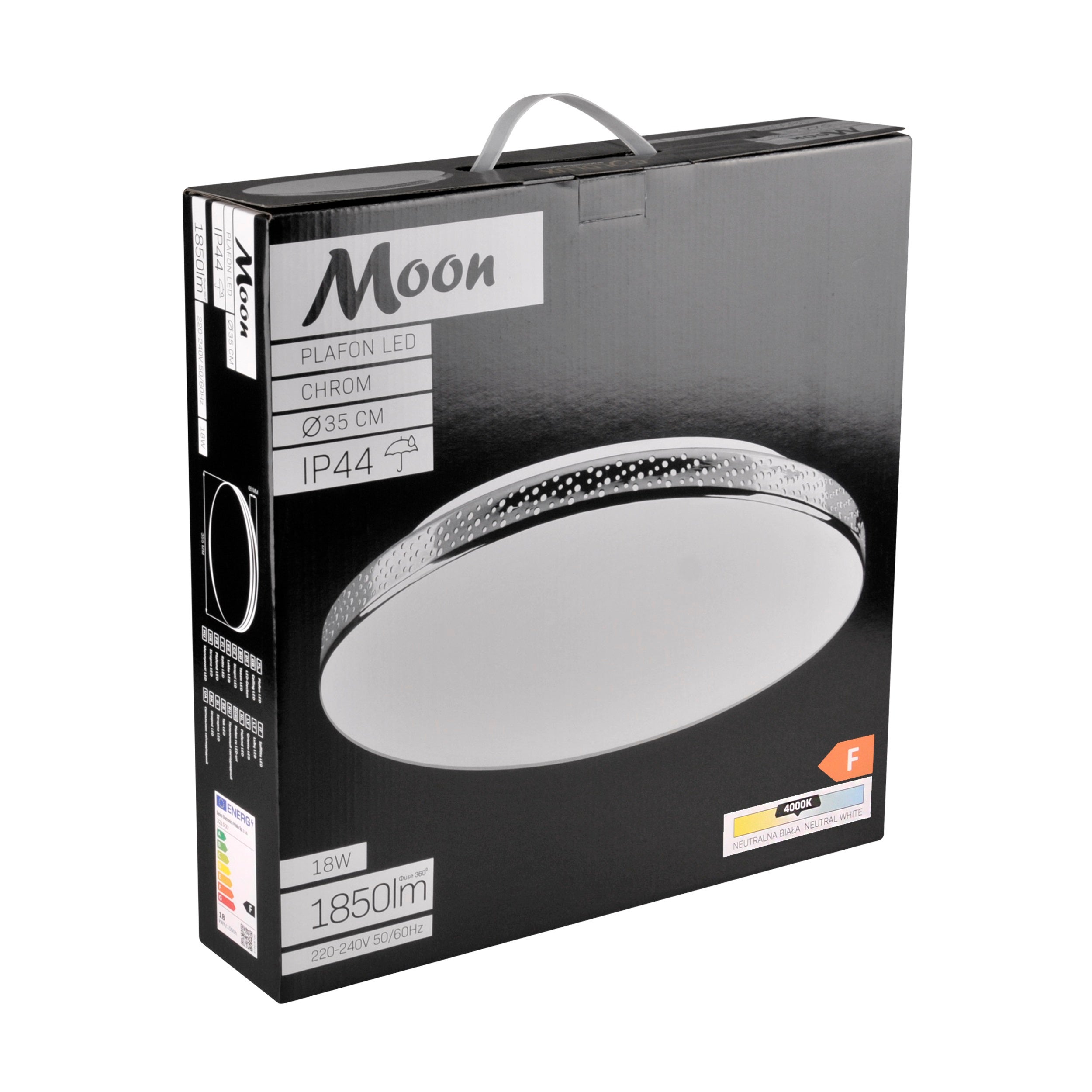 Plafon LED Moon 18W 1850 lm IP44 chrom 6
