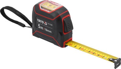 Miara zwijana, stalowa - odczyt górny. Długość: 5 m, szerokość: 19 mm - YATO YT-71320 2