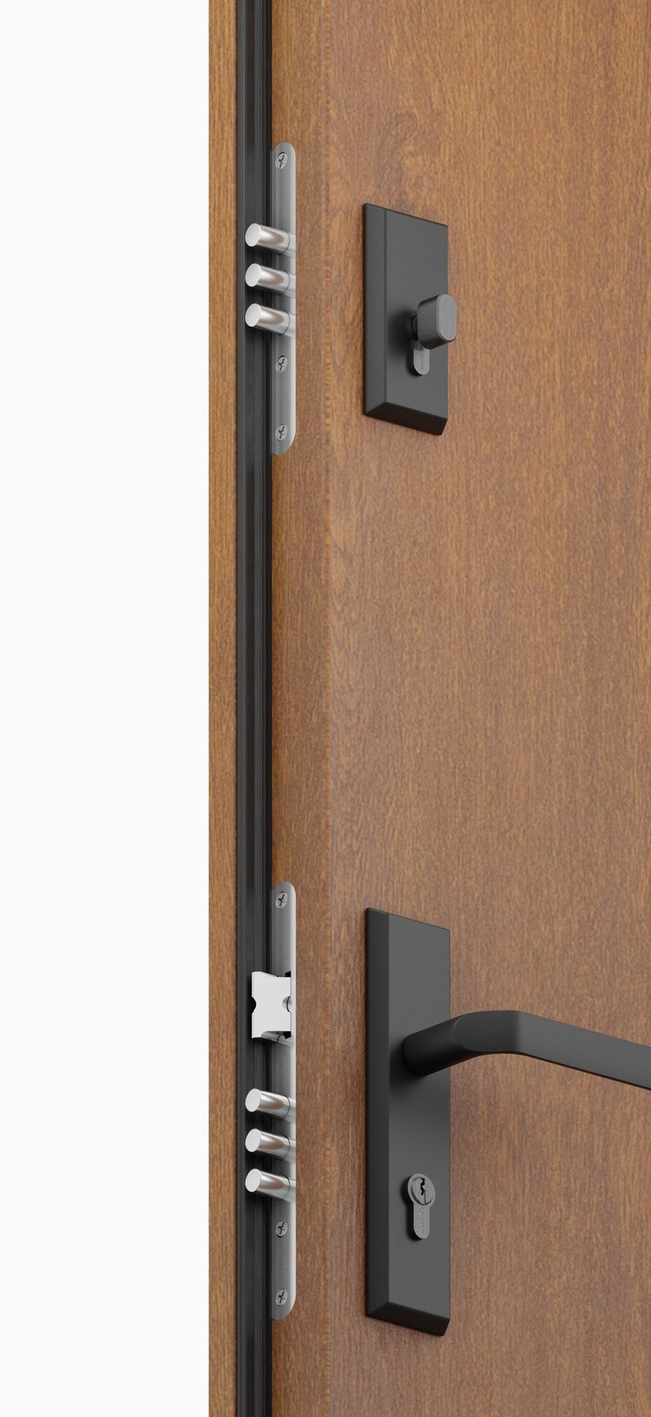 Drzwi stalowe LYON złoty dąb 80 lewe 1