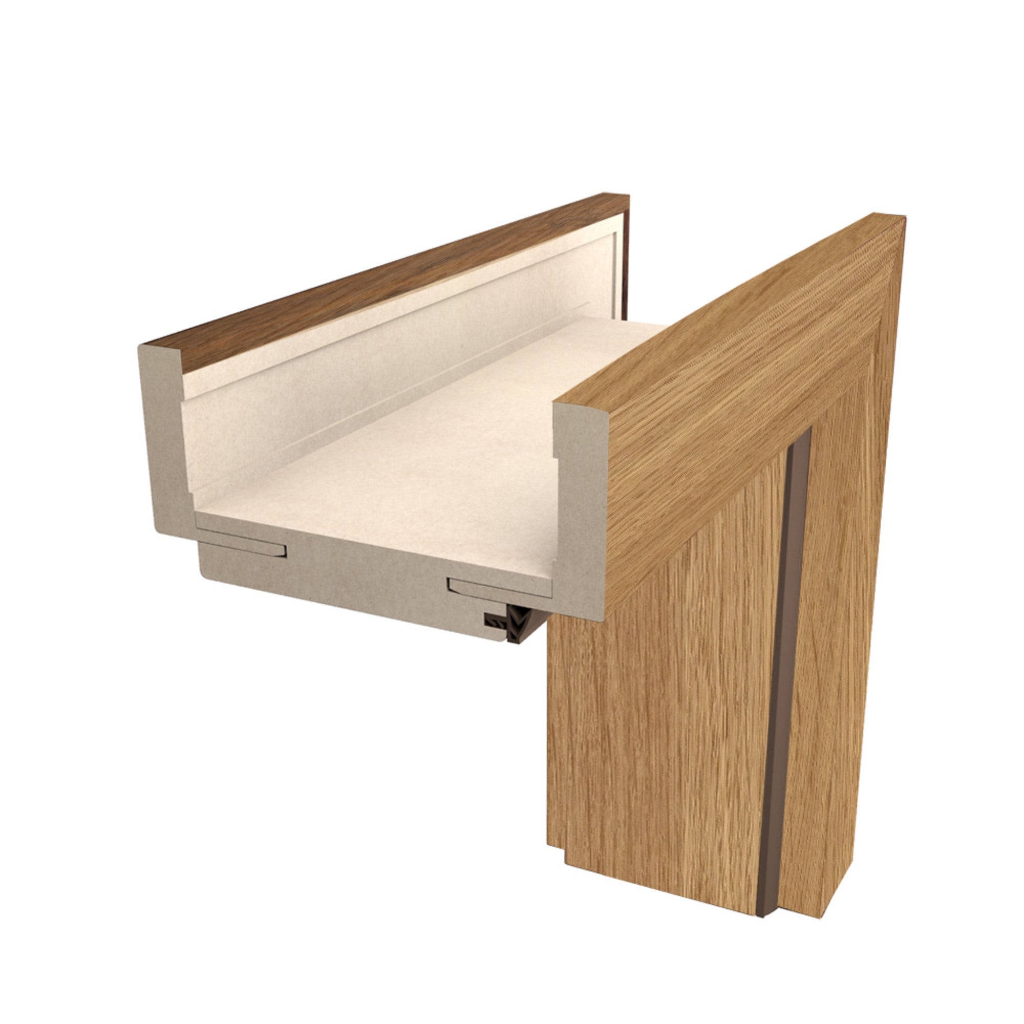 Ościeżnica regulowana Din Duo 95-120 80 prawa dąb polski