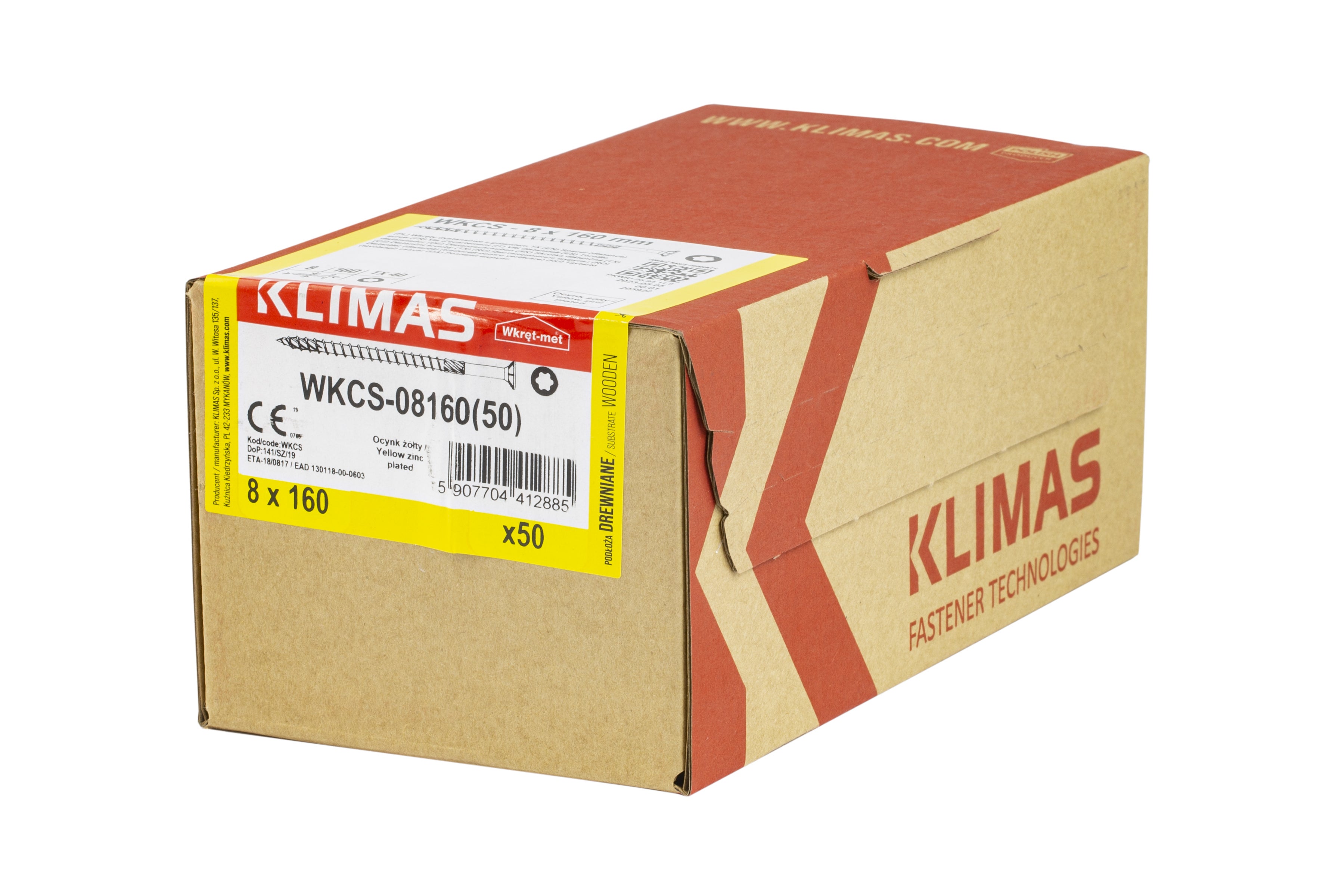 Wkręt ciesielski z łbem stożkowym 8x160 mm (50 szt.) 1