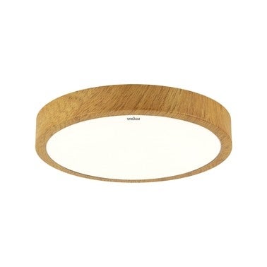 Plafon LED okrągły, imitacja drewna, 24W, 2790Lm, IP44, 4000K