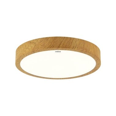 Plafon LED okrągły, imitacja drewna, 24W, 2790Lm, IP44, 4000K