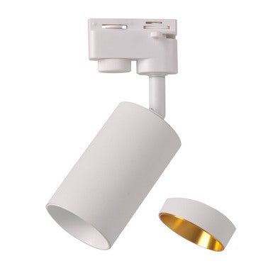 Zestaw szynoprzewodów 1-fazowy MARIBEL 3x GU10, szynoprzewód 1m, kolor biało-złoty, wymienny odbłyśnik (biały lub złoty) 2