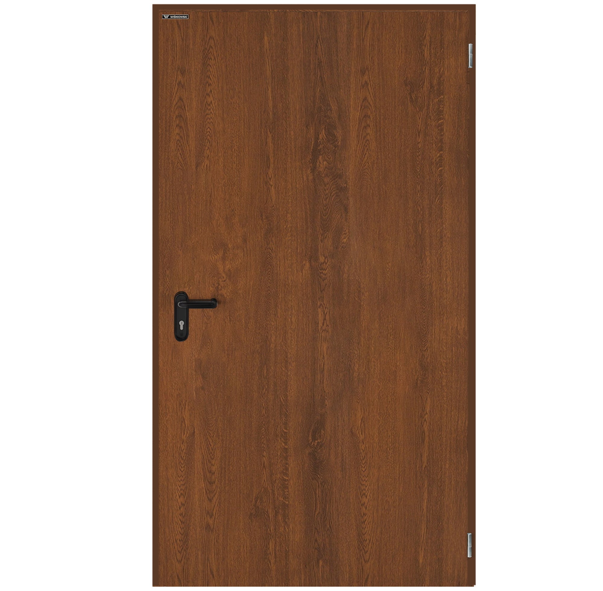 Drzwi zewnętrzne Technical 40 80 cm, prawe, orzech 0