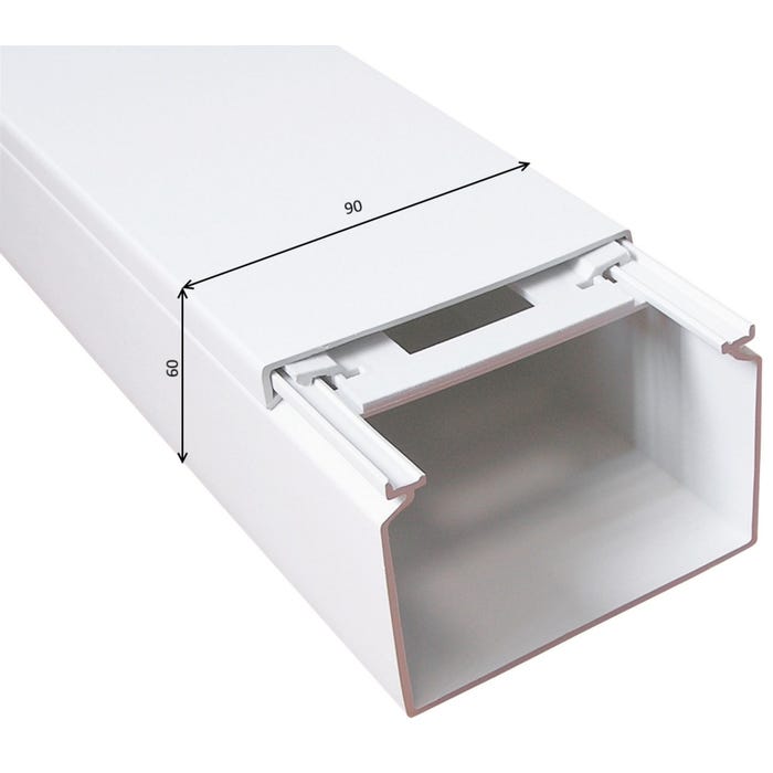 Listwa kablowa KE 60x90mm UV biała 2m