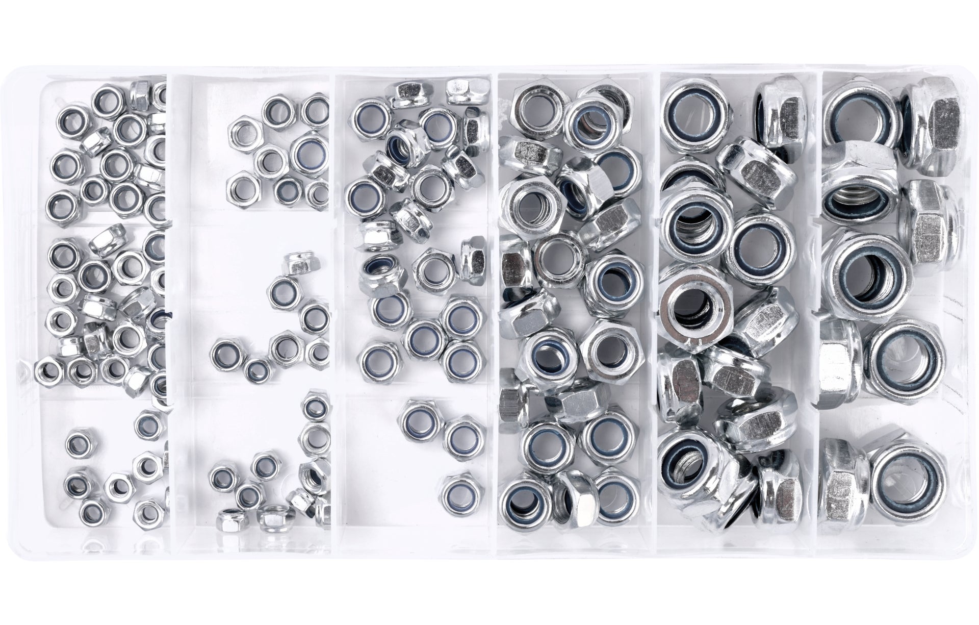 Zestaw nakrętek metrycznych z zabezpieczeniem (146 szt.) 1