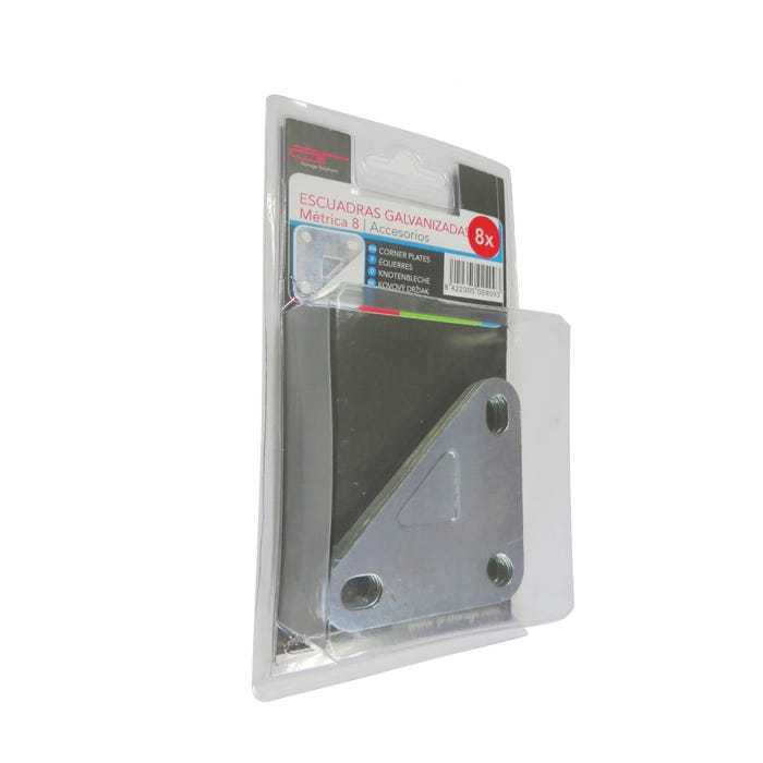 Uchwyty metalowe do regału 3x10x15 cm 8 szt.