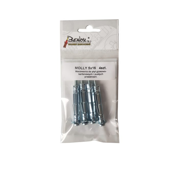 Kołek typu Molly do pustych przestrzeni 10x52 mm (4 szt.)