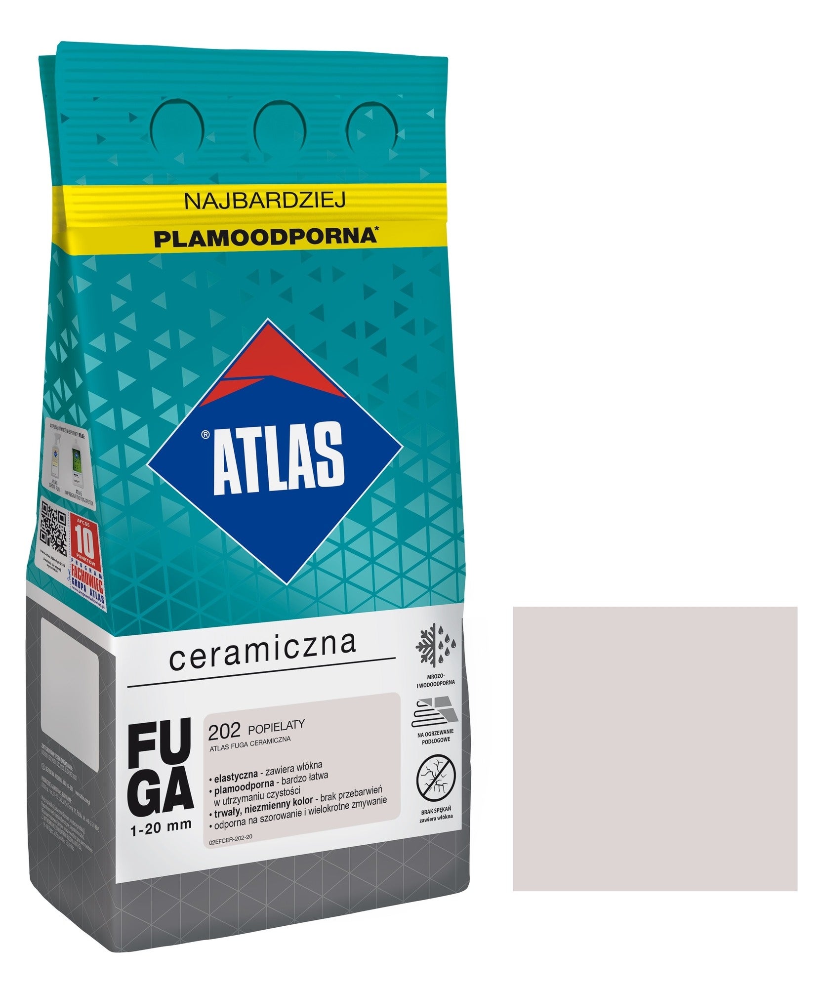 Fuga ceramiczna Atlas 202 popielaty 5kg