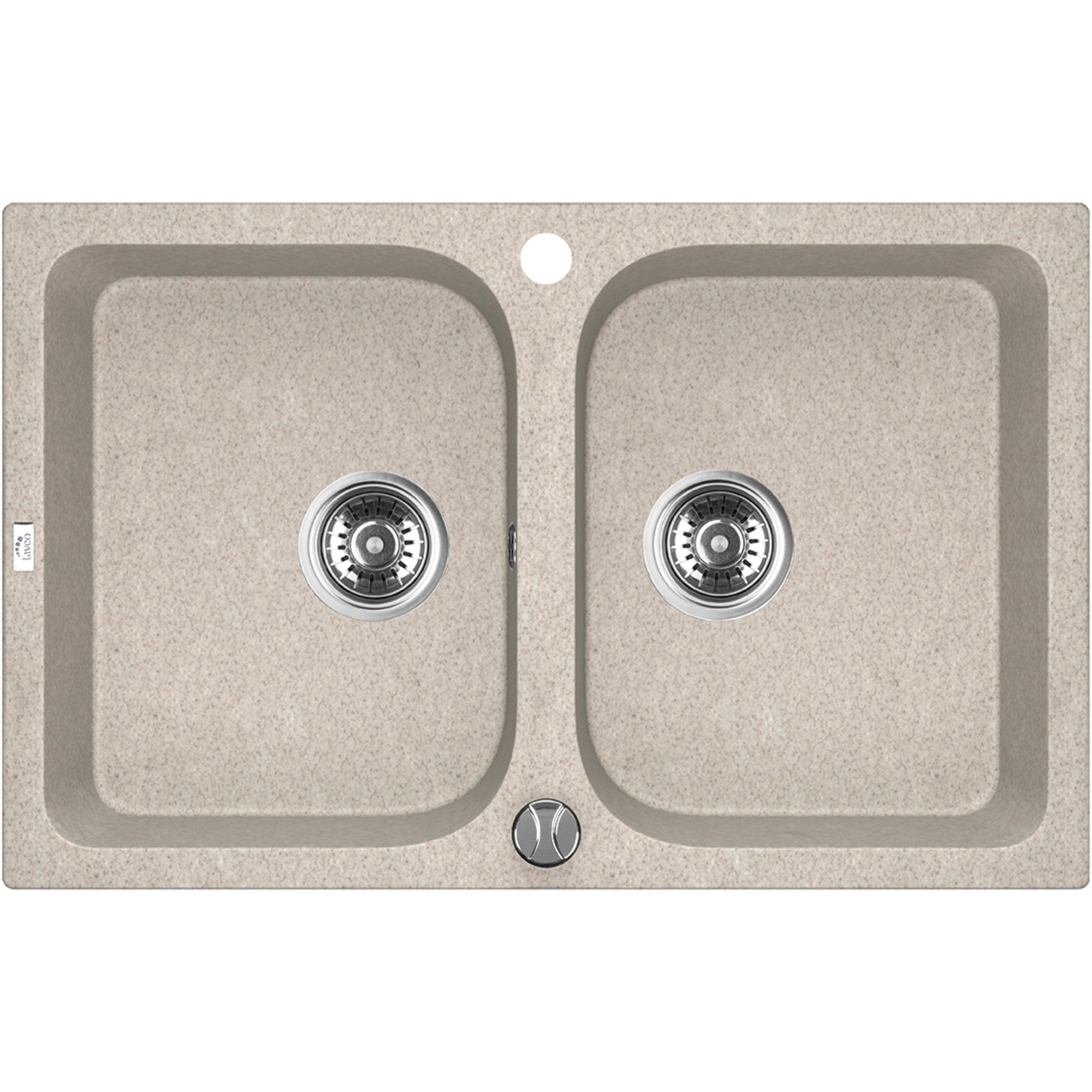 Zlew granitowy Celia 48 x 79 cm beżowy 0