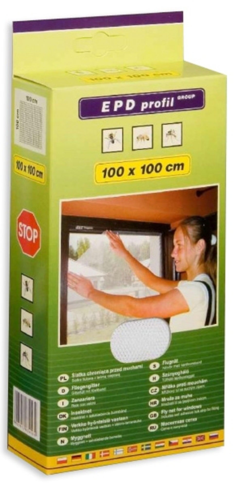 Moskitiera przeciw owadom 130x150cm biało-czarny 0