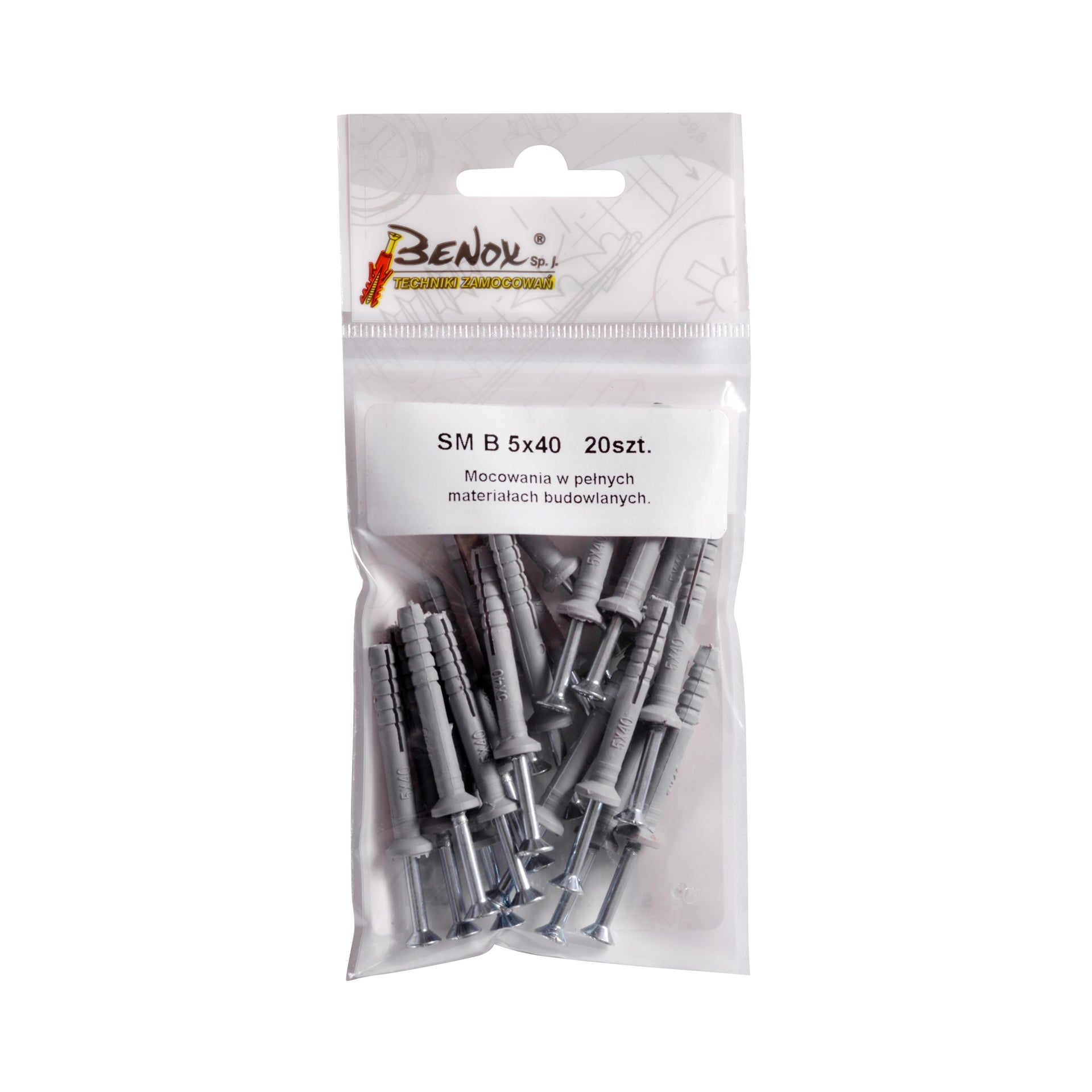 Kołek do szybkiego montażu 5.0x40 mm (20 szt.) 1