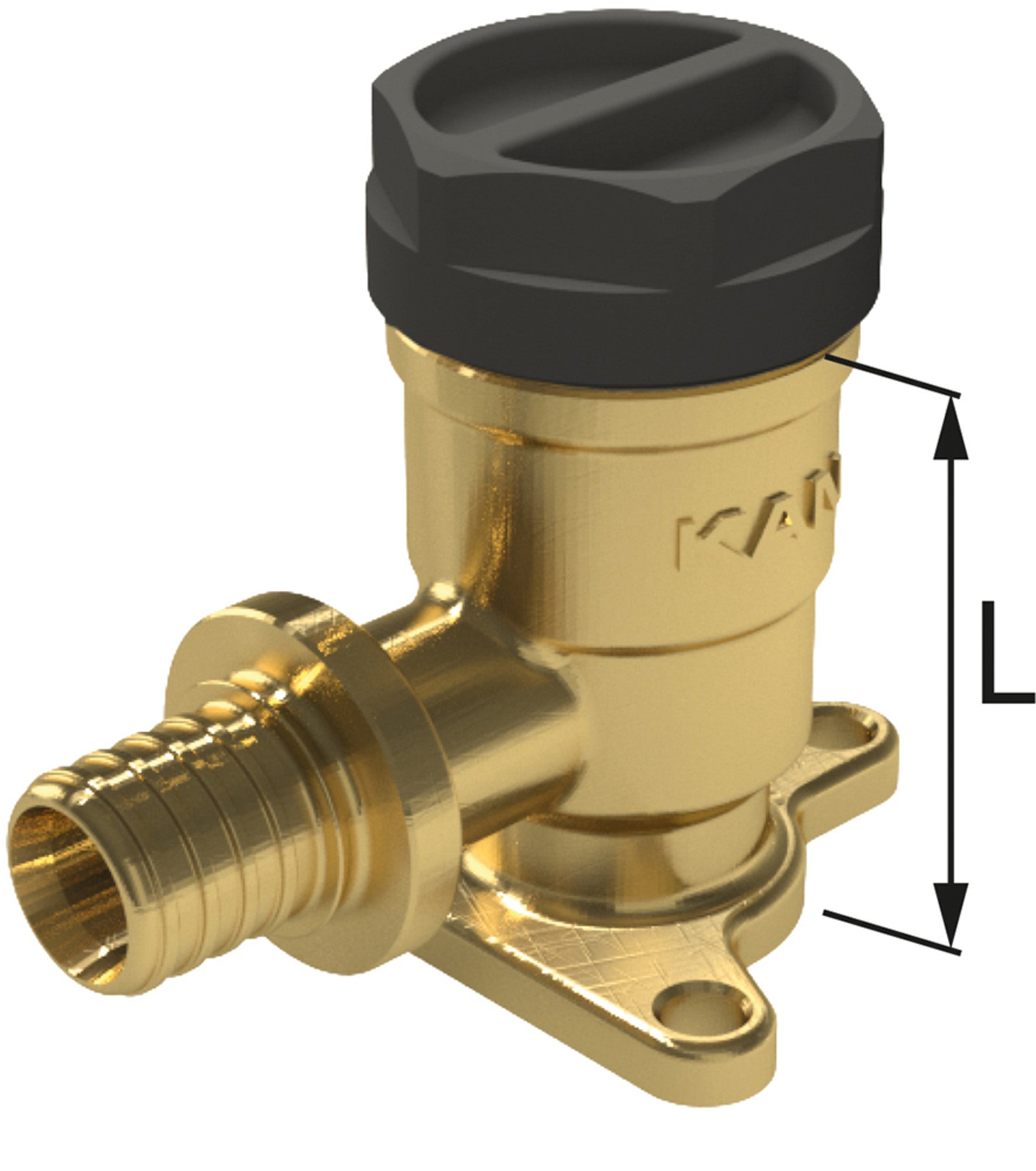 Kolano mosiężne z uszami Ultraline gwint wewnętrzny 14x1/2