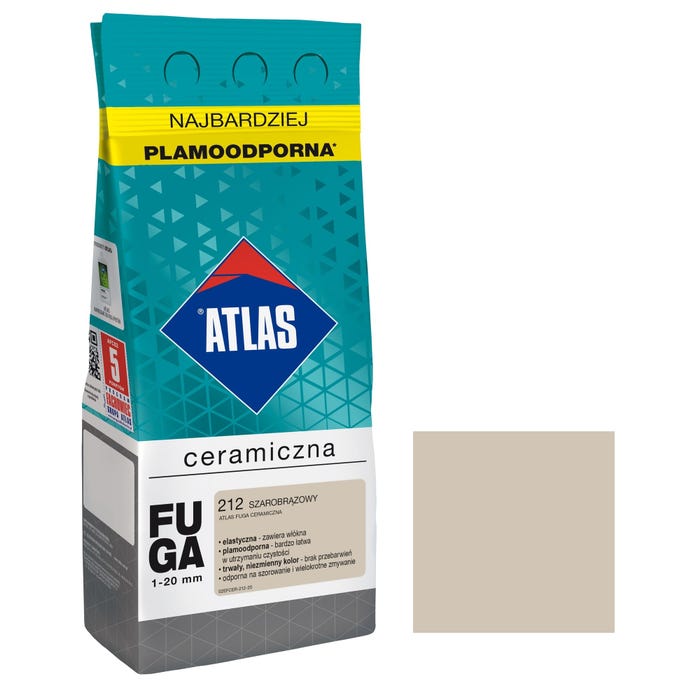 Fuga ceramiczna Atlas 212 szarobrązowy 2kg
