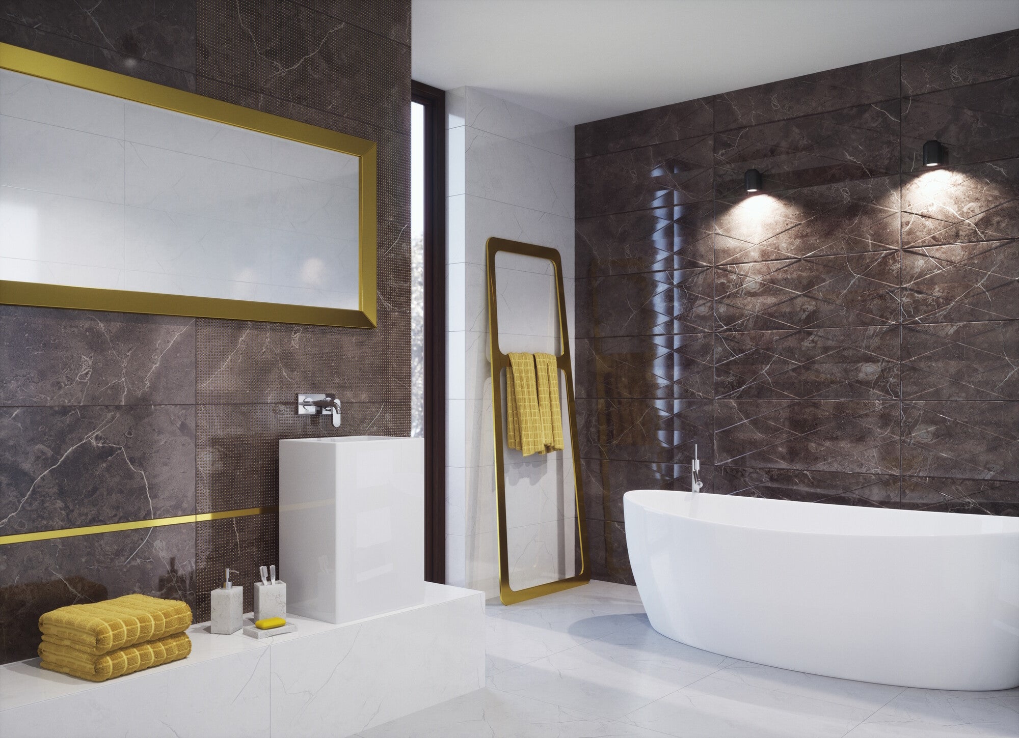 Płytka ścienna Chisa Graphite 32,8x89,8 cm 1,77 m2 1