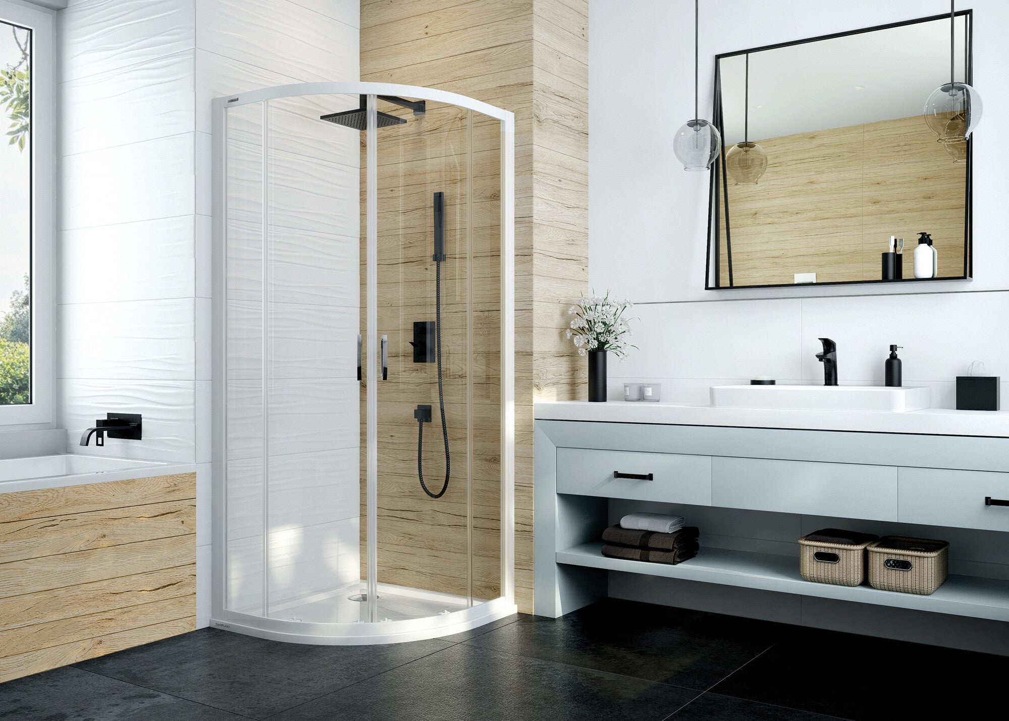 Kabina prysznicowa Sanplast Basic 90x90 cm 1