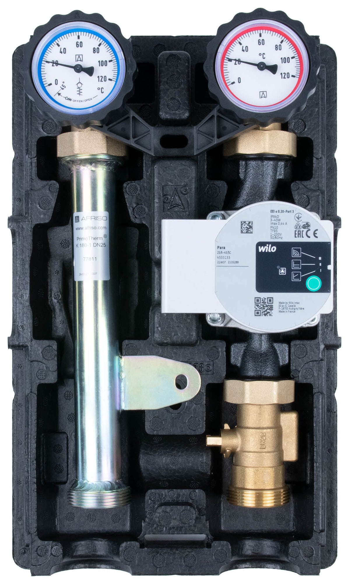 Grupa pompowa PrimoTherm Afriso K 180-1 DN25 25X16X40 cm, (AFR090-77819) 0