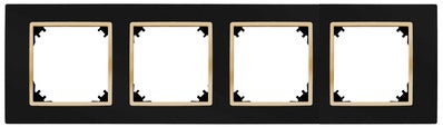 Santra czarny/złoty ramka x4