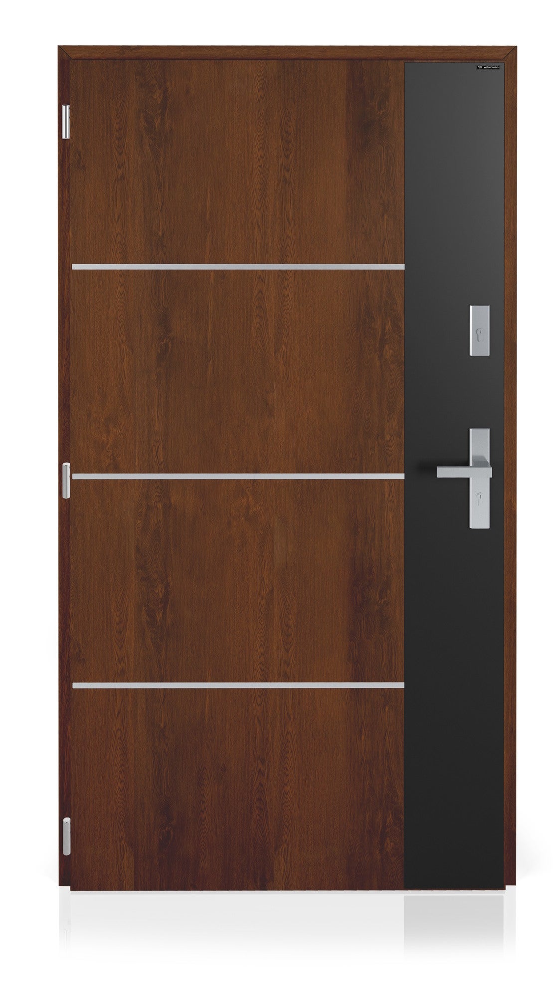 Drzwi zewnętrzne Nex Solid orzech 90 lewe