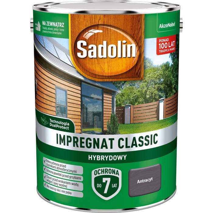 Impregnat hybrydowy Sadolin Classic antracyt 4,5l