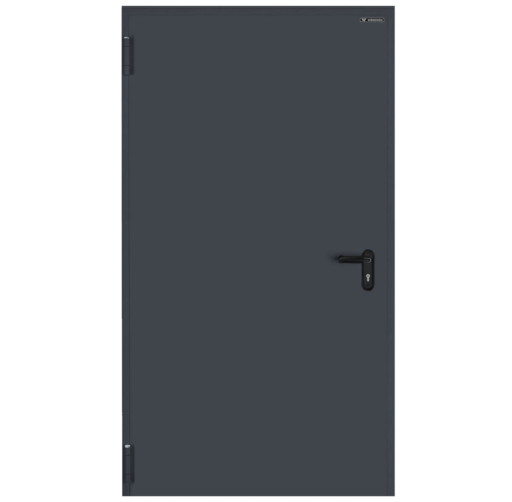 Drzwi techniczne Technical przeciwpożarowe EI60 80 lewe RAL 7016