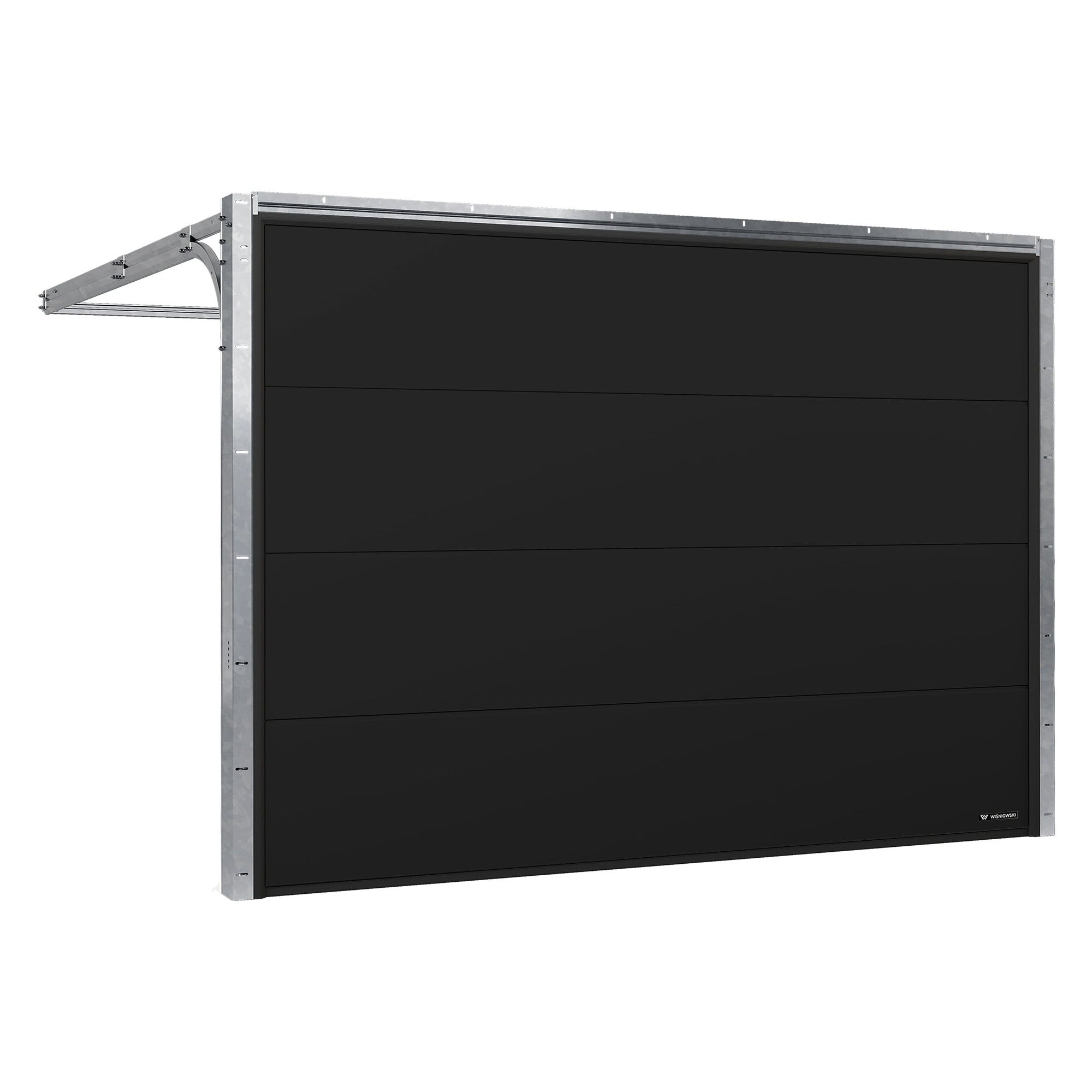 Brama garażowa segmentowa Nobla z napędem automatyczna 2500x2125 czarna 1