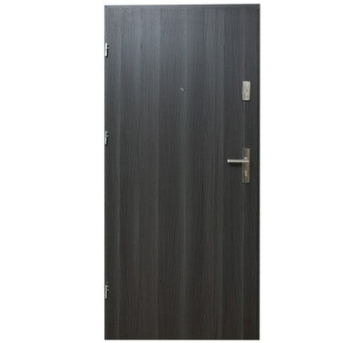 Drzwi wejściowe wewnątrzlokalowe Dioryt Plus 90 lewe dąb grafit