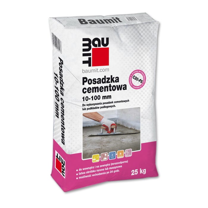 Posadzka cementowa 10-100mm Baumit 25 kg