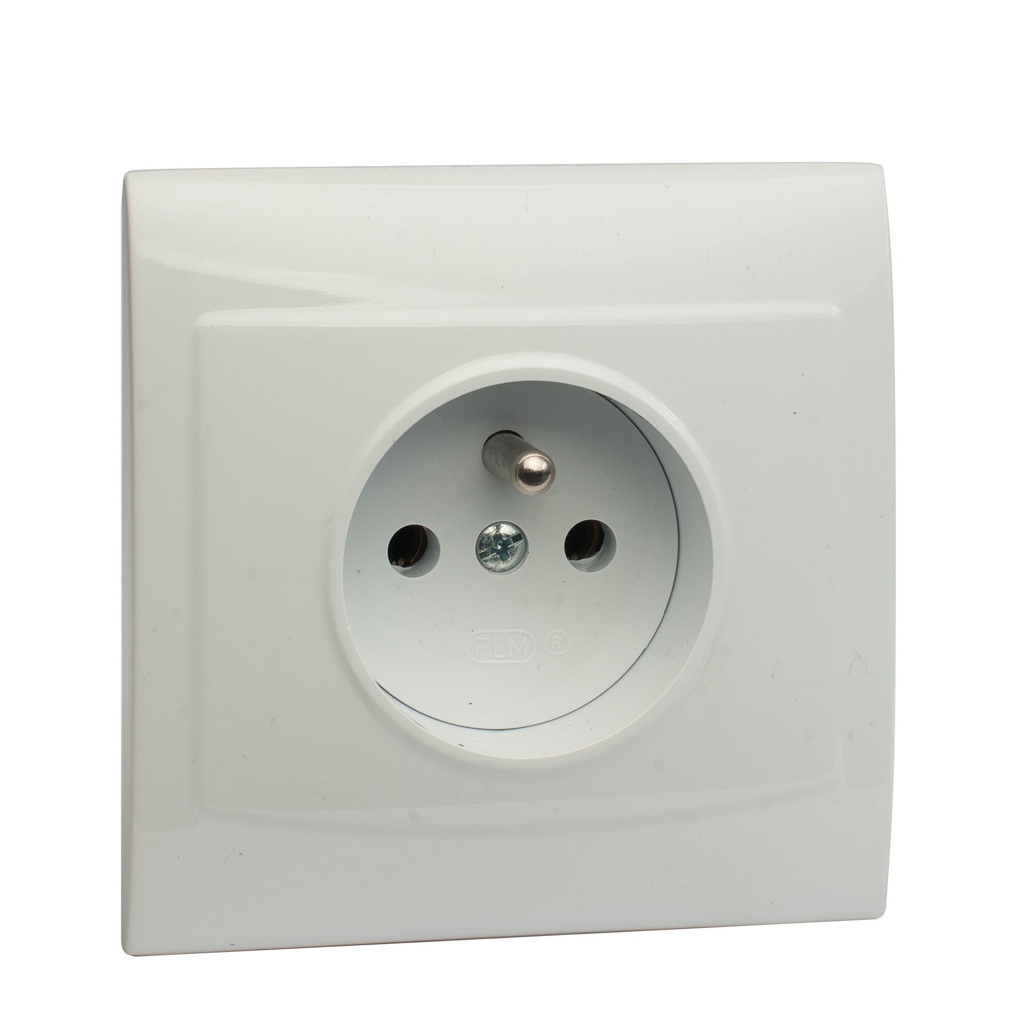 Polmark Vega biały gniazdo pojedyncze z uziemieniem 1