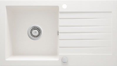 Zlewozmywak granitowy Deante Zorba 44 x 76 cm biały
