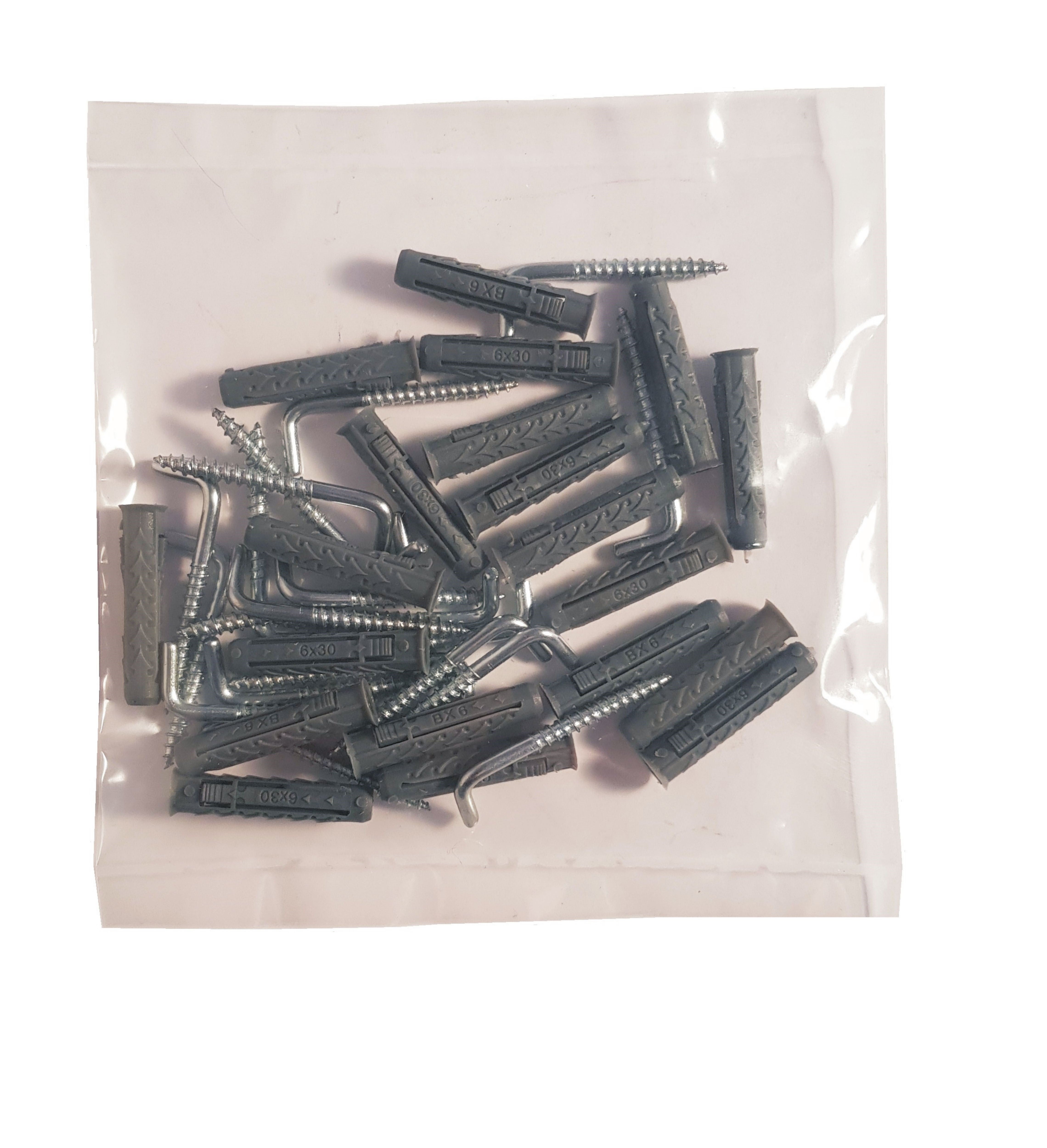 Kołek rozporowy fi 6 z hakiem prostym (20 szt.) 2