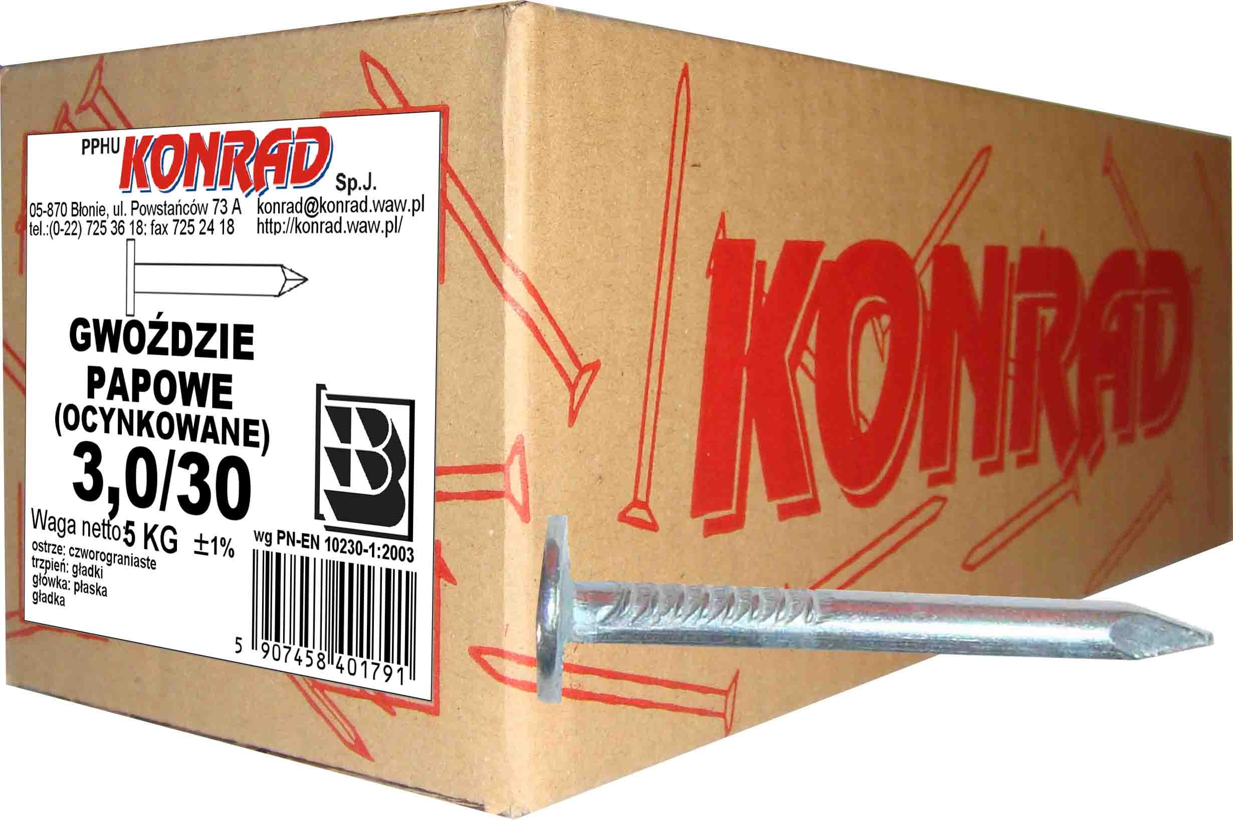 Gwóźdź papowy 3.0x30 mm (5 kg) 1