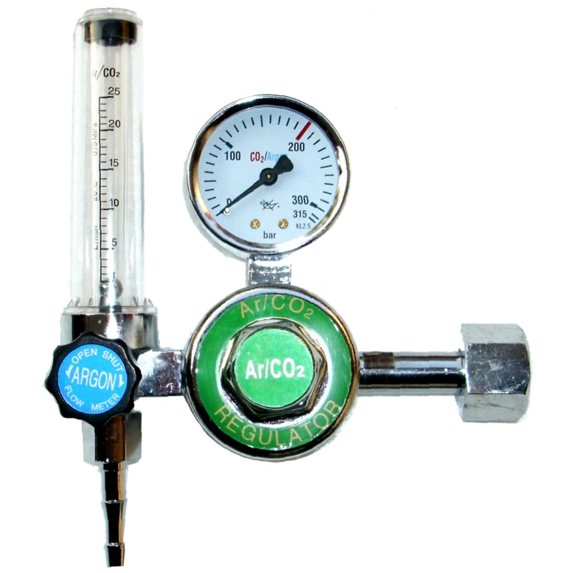 Reduktor z manometrem i rotametrem