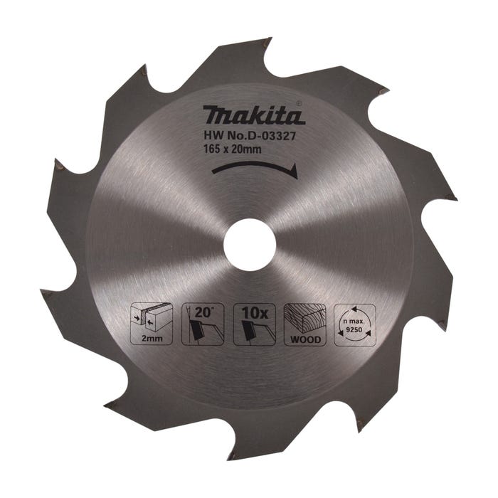 Tarcza tnąca do drewna MAKITA 165x20 mm, 10 zębów