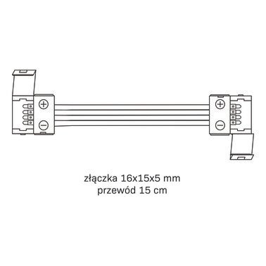 Złącze kątowe do taśm LED RGB 10mm 4 pin dwustronne 12 24V DC 3A 2